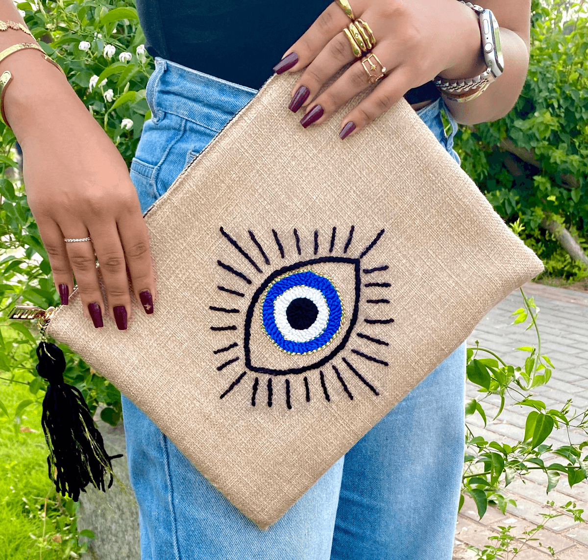 Bold Evil Eye Clutch