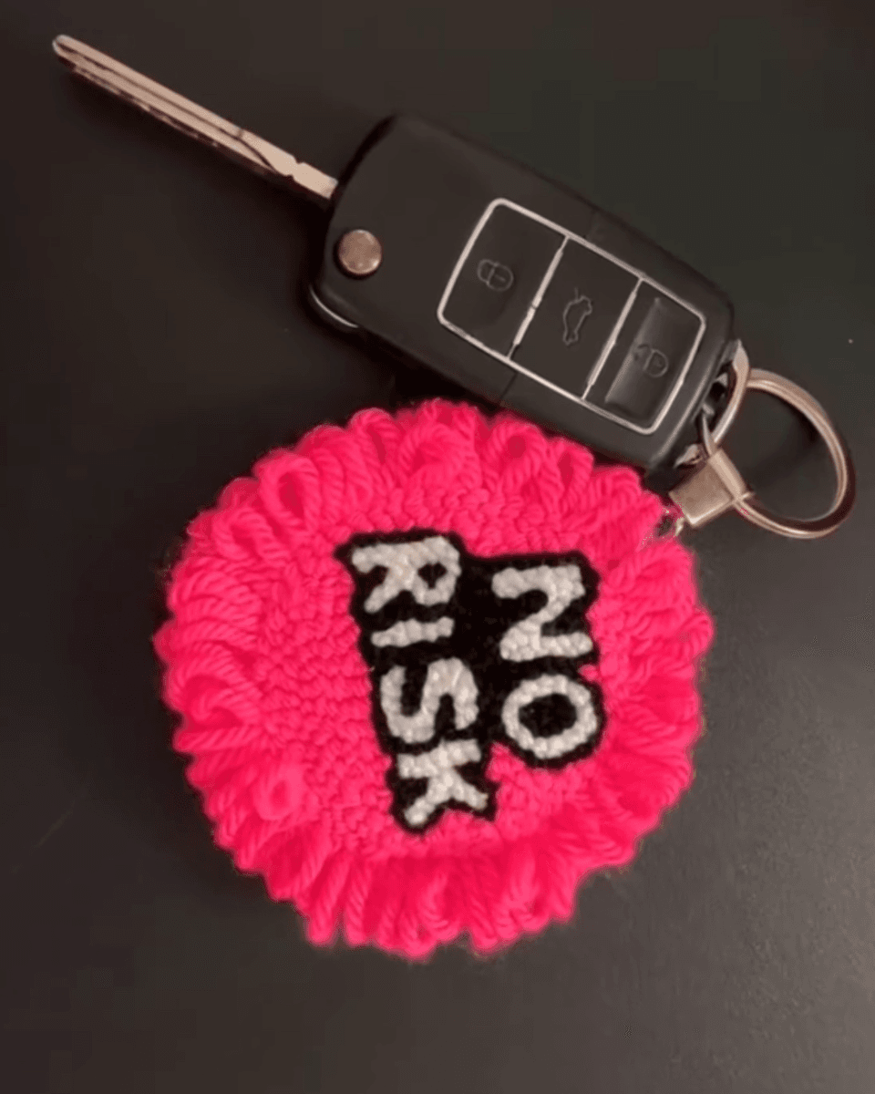 No risk No fun keychain