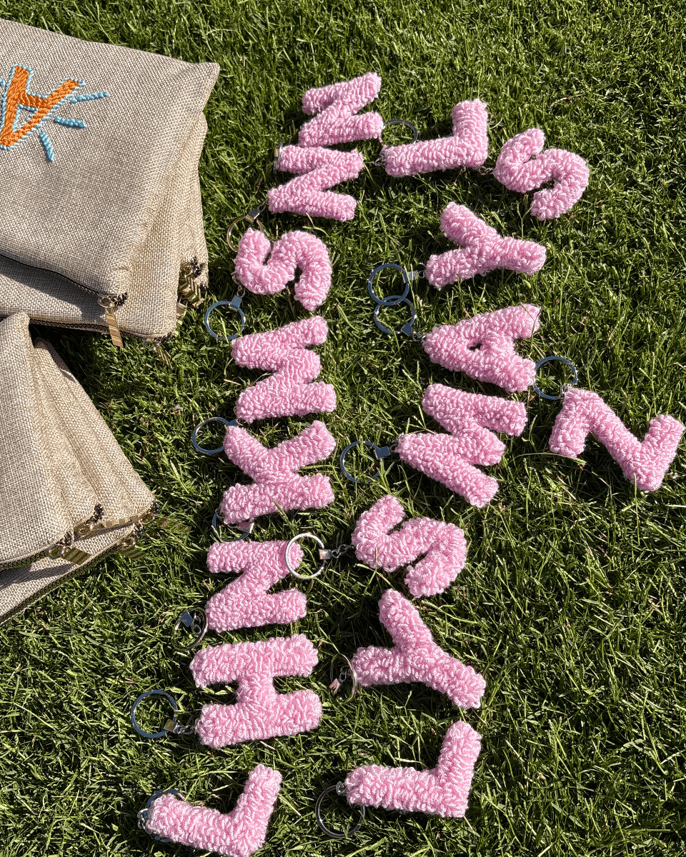 Not Basic Keychain in Light Pink