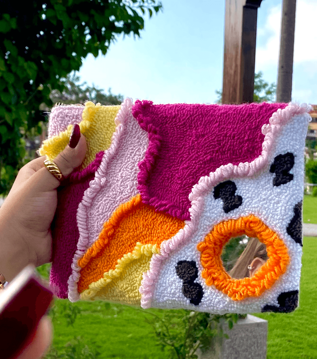 Signature Mirror Clutch